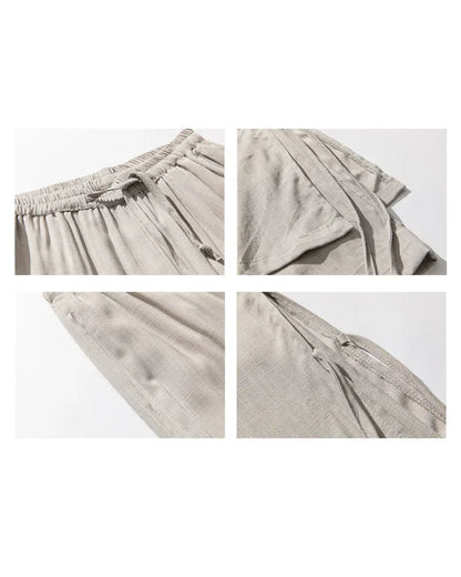 Chic Cotton Hakama Trousers -  casual pants - Chic Cotton Hakama Trousers for Modern Style