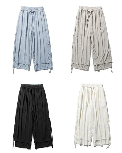 Chic Cotton Hakama Trousers - hakama trousers - Chic Cotton Hakama Trousers for Modern Style