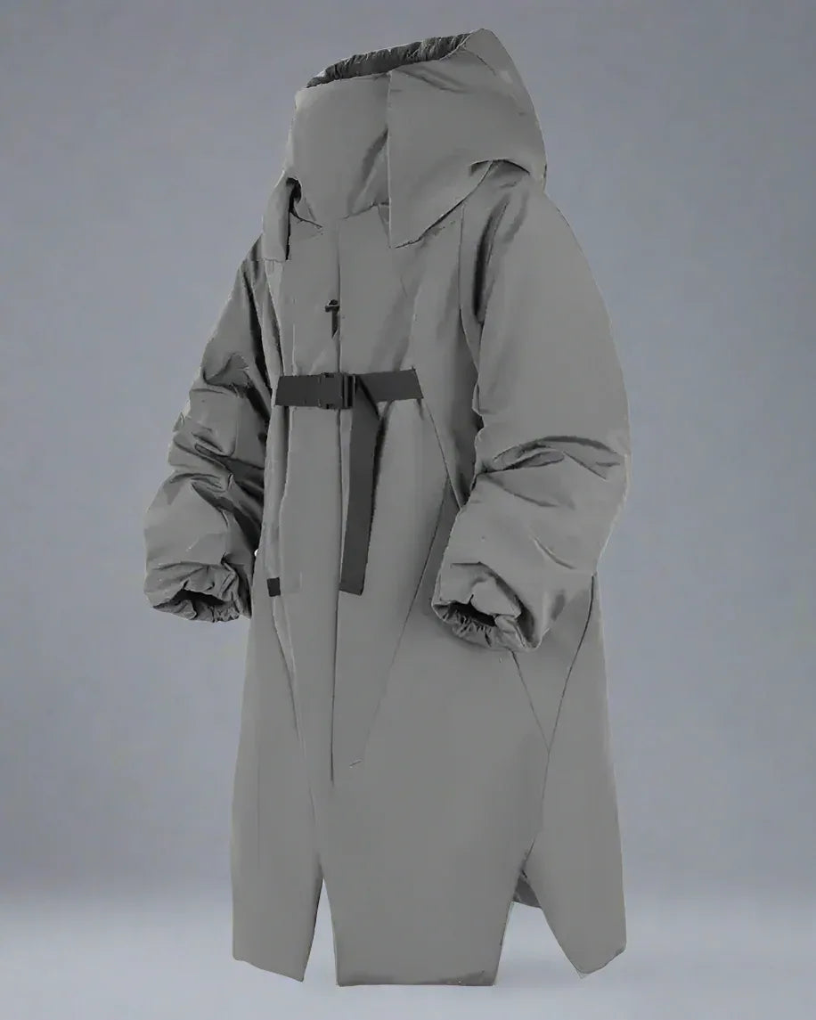Chic Cozy Long Winter Coat -  functional winter wear - Irregular Long Winter Coat for Comfortable Style