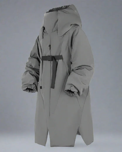 Chic Cozy Long Winter Coat -  functional winter wear - Irregular Long Winter Coat for Comfortable Style
