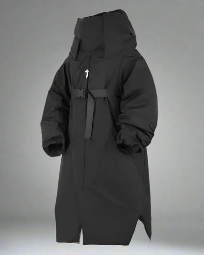 Chic Cozy Long Winter Coat -  irregular design - Irregular Long Winter Coat for Comfortable Style
