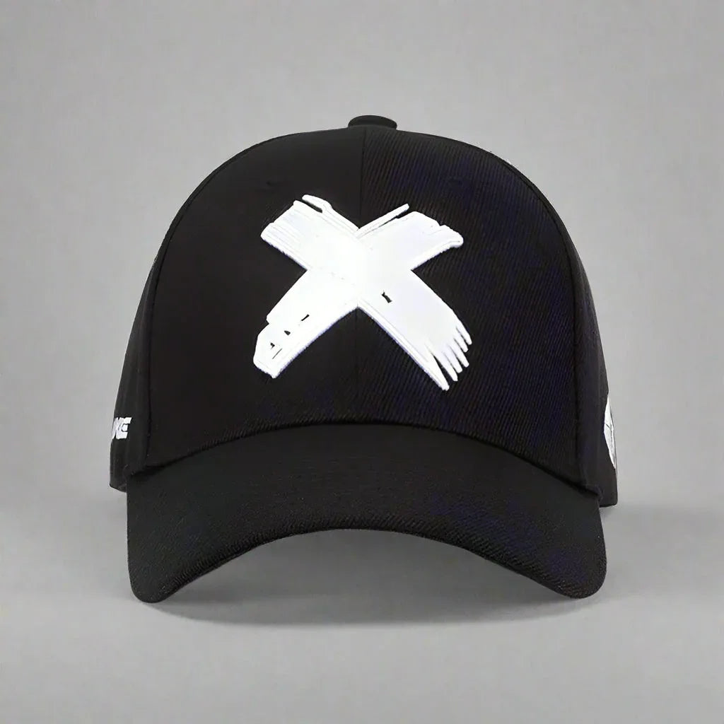 Chic Cross-Detail Cap -  black cap - Chic Cross-Detail Cap for Comfort and Style