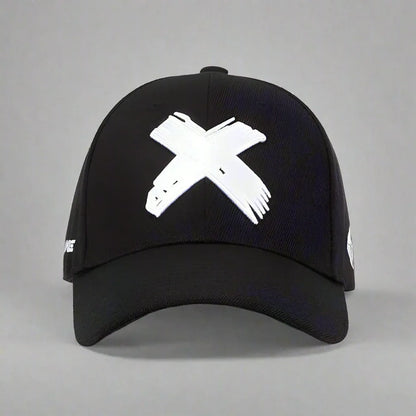 Chic Cross-Detail Cap -  black cap - Chic Cross-Detail Cap for Comfort and Style
