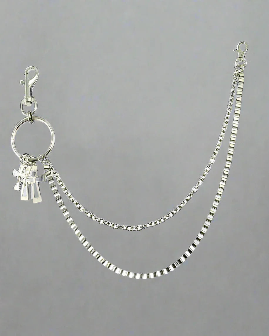 Chic Crossbody Chain Accessory - crossbody - Chic Crossbody Chain Accessory in Steel Design