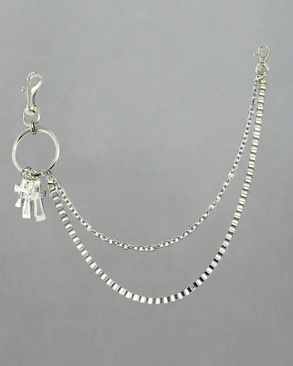 Chic Crossbody Chain Accessory - crossbody - Chic Crossbody Chain Accessory in Steel Design