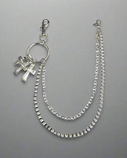Chic Crossbody Chain Accessory - durable steel accessory - Chic Crossbody Chain Accessory in Steel Design