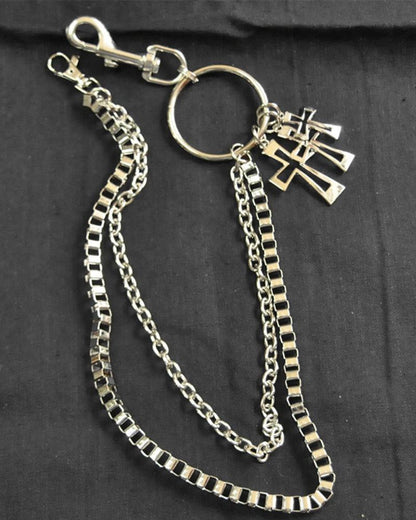Chic Crossbody Chain Accessory -  ninja-style functionality - Chic Crossbody Chain Accessory in Steel Design