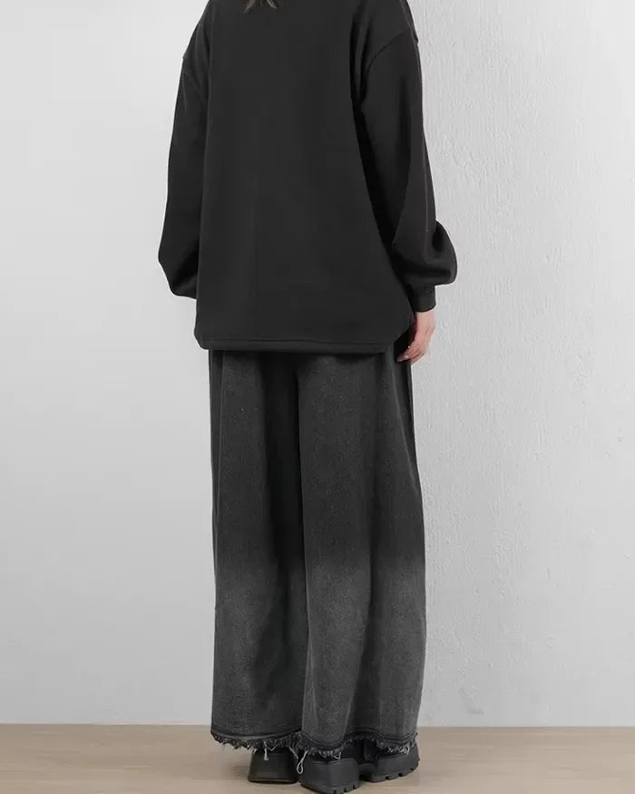 Chic Denim Hakama Pants for Women -  hakama pants - Chic Denim Hakama Pants for Stylish Women