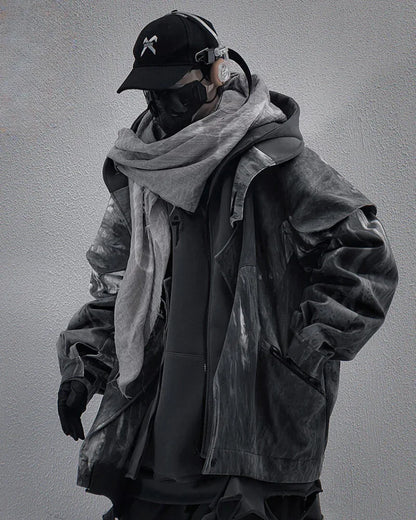 Chic Distressed Duo Jacket -  distressed jacket - Chic Distressed Duo Jacket for Everyday Wear