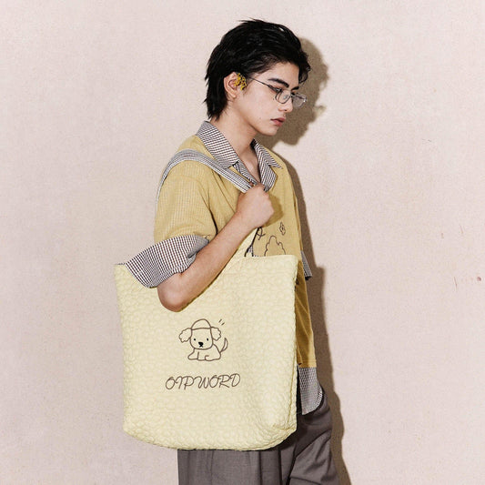 Chic Double-Sided Quilted Tote - double-sided tote - Reversible Quilted Tote Bag for Stylish Storage