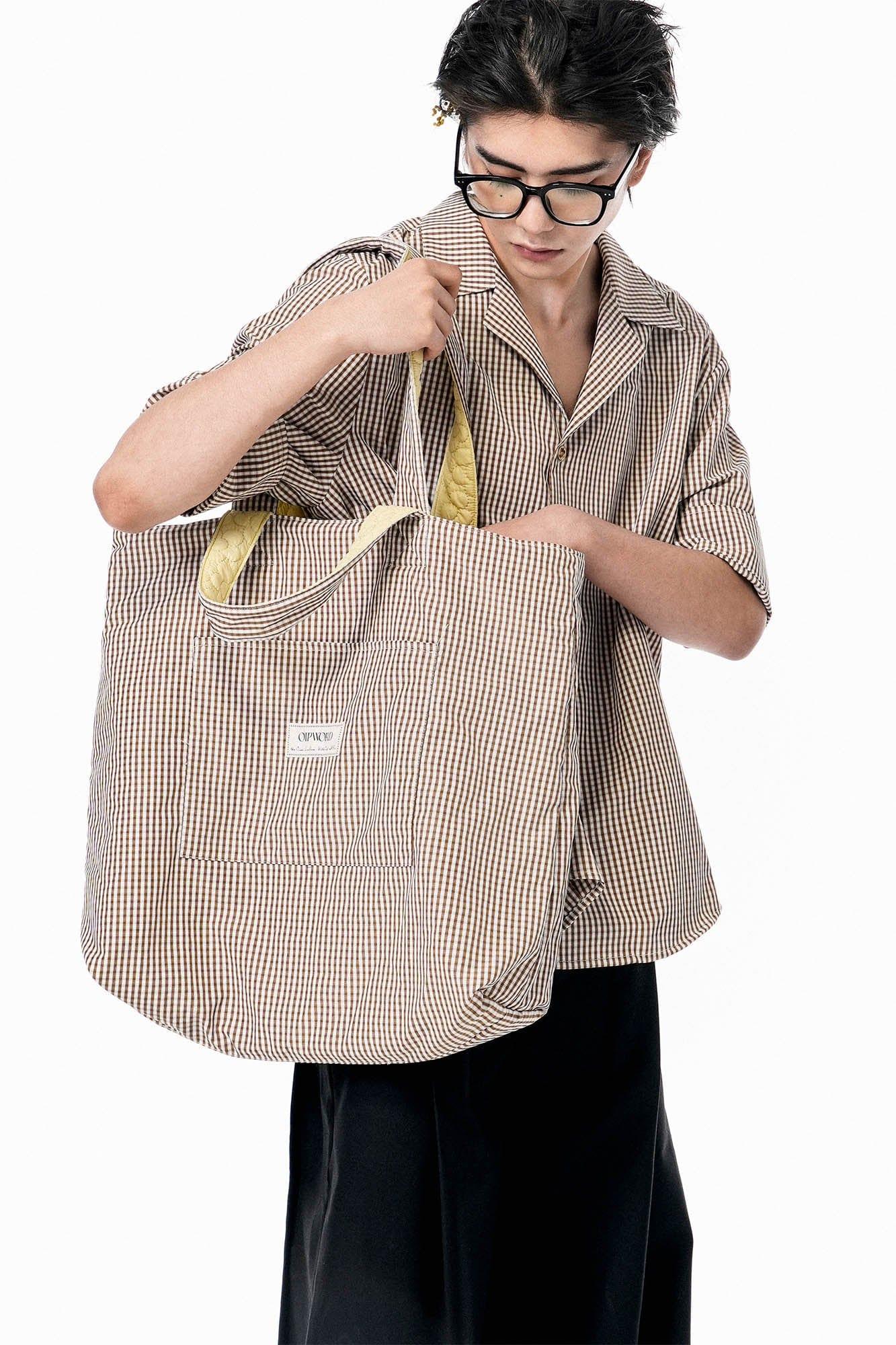 Chic Double-Sided Quilted Tote -  reversible bag - Reversible Quilted Tote Bag for Stylish Storage