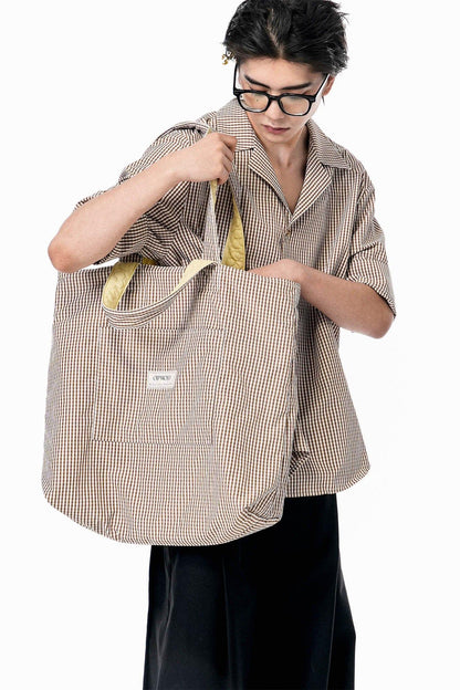 Chic Double-Sided Quilted Tote -  reversible bag - Reversible Quilted Tote Bag for Stylish Storage