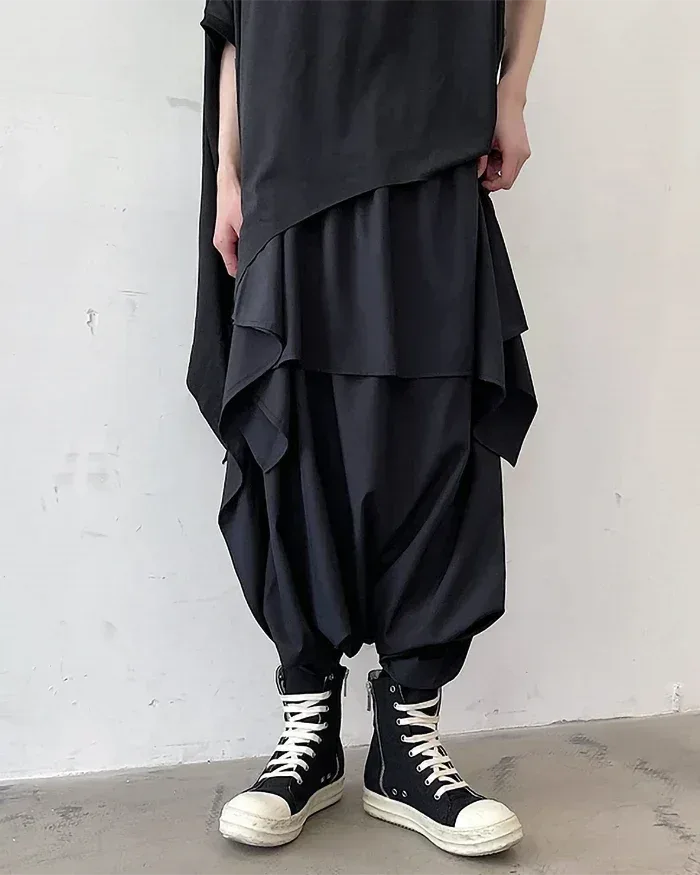 Chic Drop Crotch Pants -  fashion statement - Bold Drop Crotch Pants for Unique Style
