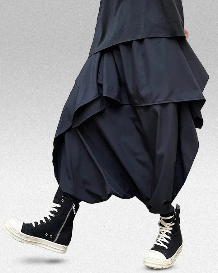 Chic Drop Crotch Pants - drop crotch - Bold Drop Crotch Pants for Unique Style