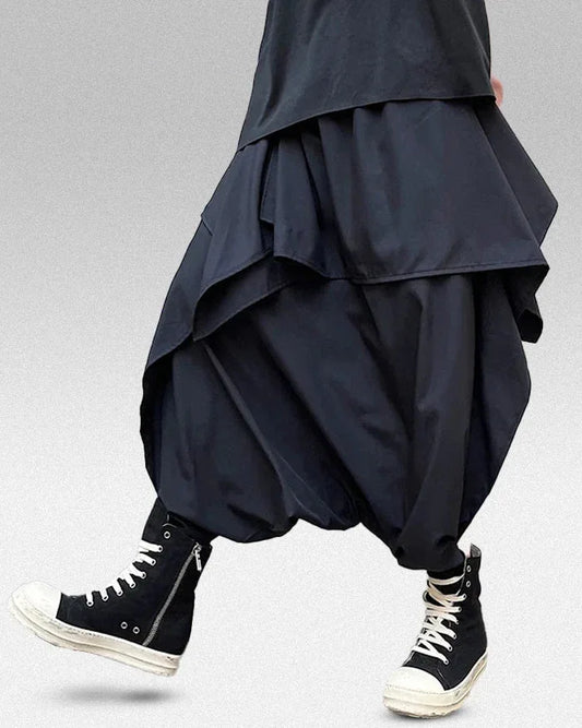Chic Drop Crotch Pants - drop crotch - Bold Drop Crotch Pants for Unique Style