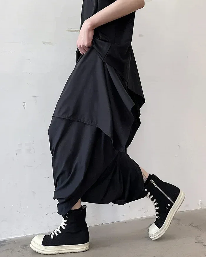 Chic Drop Crotch Pants -  avant-garde style - Bold Drop Crotch Pants for Unique Style