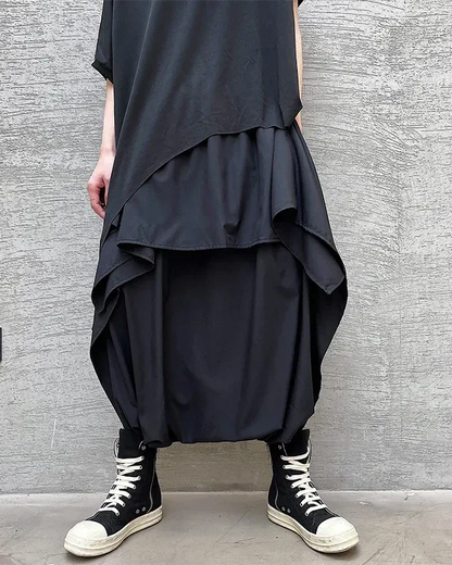 Chic Drop Crotch Pants - unique drop crotch pants - Bold Drop Crotch Pants for Unique Style