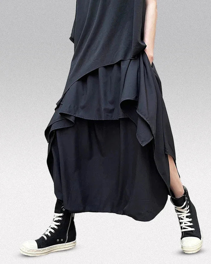 Chic Drop Crotch Pants - unique drop crotch pants - Bold Drop Crotch Pants for Unique Style