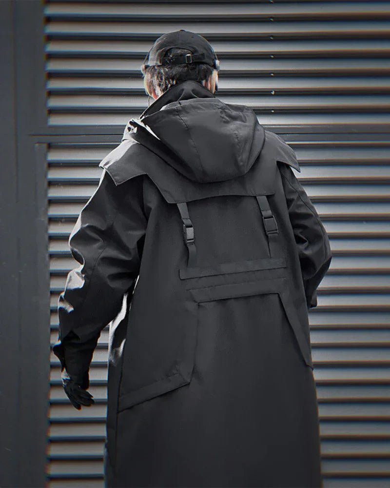 Chic Dual-Zip Long Coat -  dual zipper - Stylish Dual-Zip Long Coat for Every Occasion