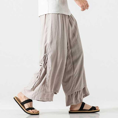 Chic Flowing Wide-Leg Trousers -  streetwear pants - Chic Casual Wide-Leg Trousers for Comfort