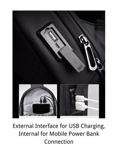 Chic Geometric Sling Pack -  backpack - Chic Geometric Sling Pack with USB Port