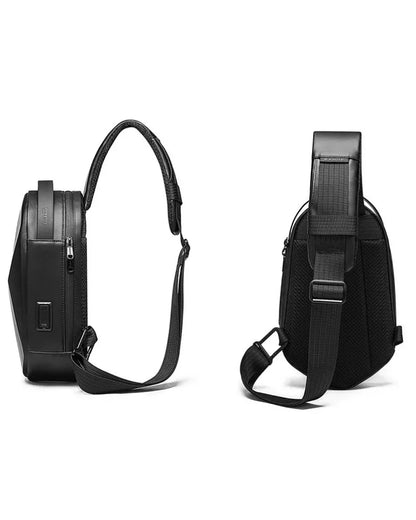 Chic Geometric Sling Pack -  fashionable sling pack - Chic Geometric Sling Pack with USB Port