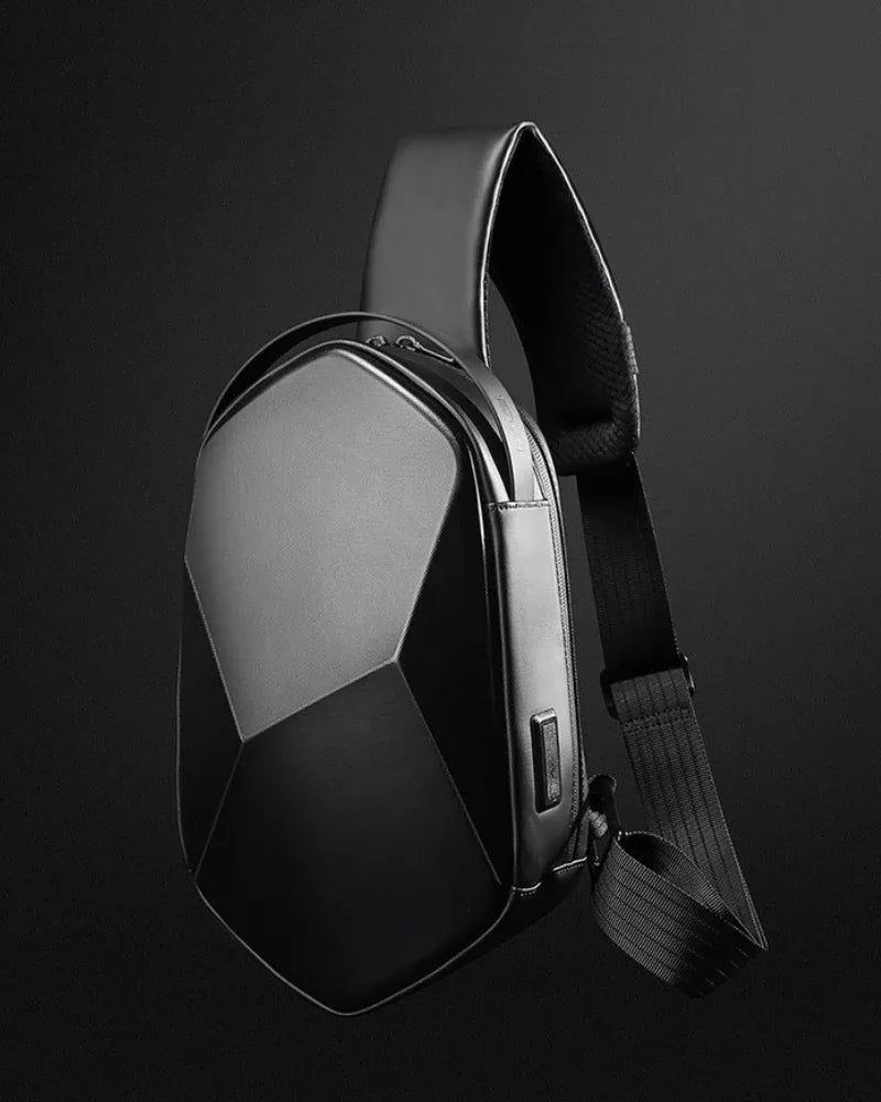 Chic Geometric Sling Pack -  fashionable sling pack - Chic Geometric Sling Pack with USB Port