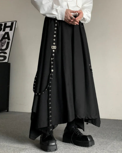 Chic Hakama-Inspired Trousers - traditional hakama style - Hakama-Inspired Trousers for Modern Comfort