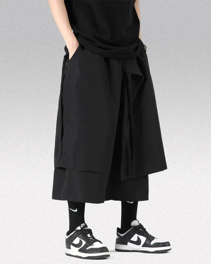 Chic Hakama Streetwear Pants - traditional Japanese aesthetics - Chic Hakama Streetwear Pants for Unique Style