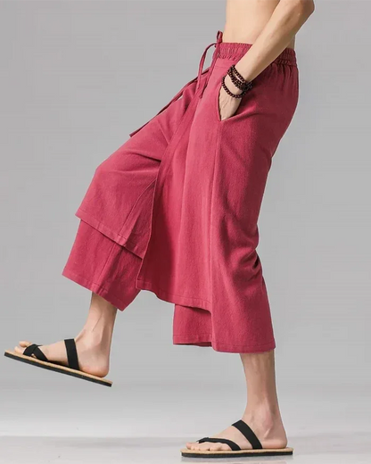 Chic Hakama-Style Trousers - comfortable pants - Chic Hakama-Style Trousers for Easy Elegance