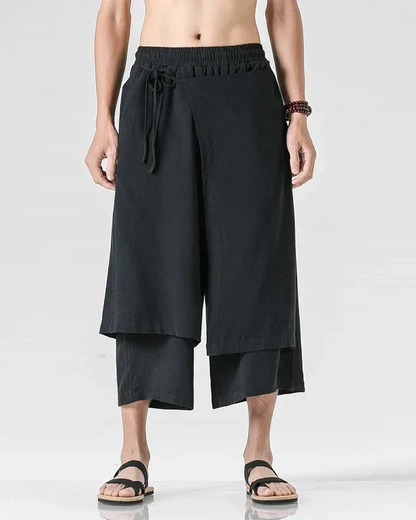 Chic Hakama-Style Trousers - comfortable pants - Chic Hakama-Style Trousers for Easy Elegance