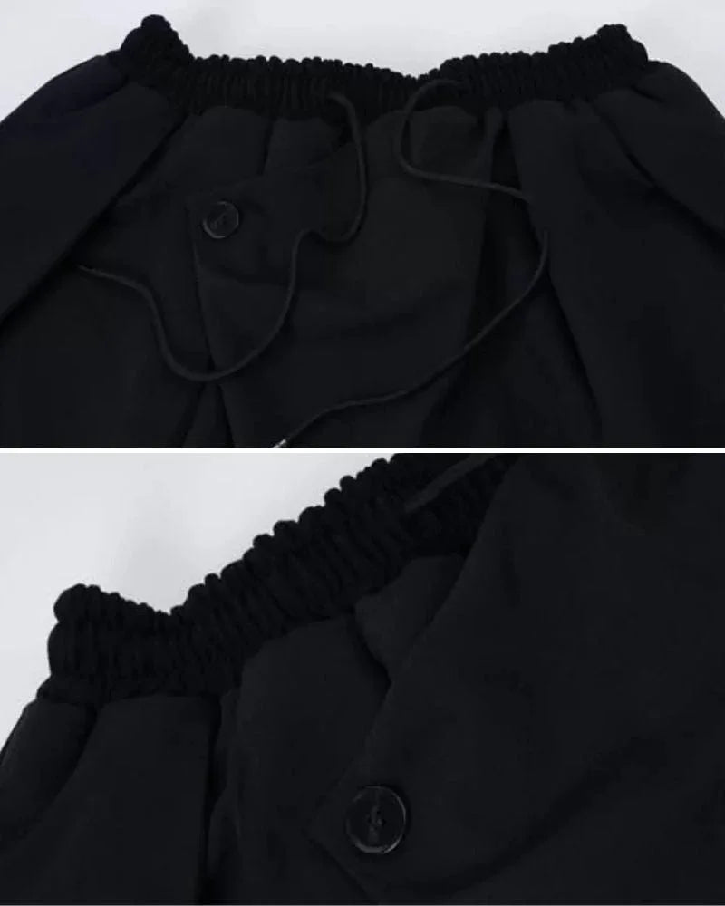 Chic High-Waist Tech Trousers - high-waist trousers - Chic High-Waist Tech Trousers for Urban Style