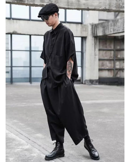 Chic High-Waist Tech Trousers - high-waist trousers - Chic High-Waist Tech Trousers for Urban Style