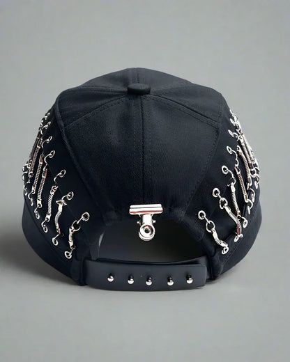 Chic Hollow Chain Beanie -  adjustable hat - Chic Hollow Chain Beanie for Bold Style