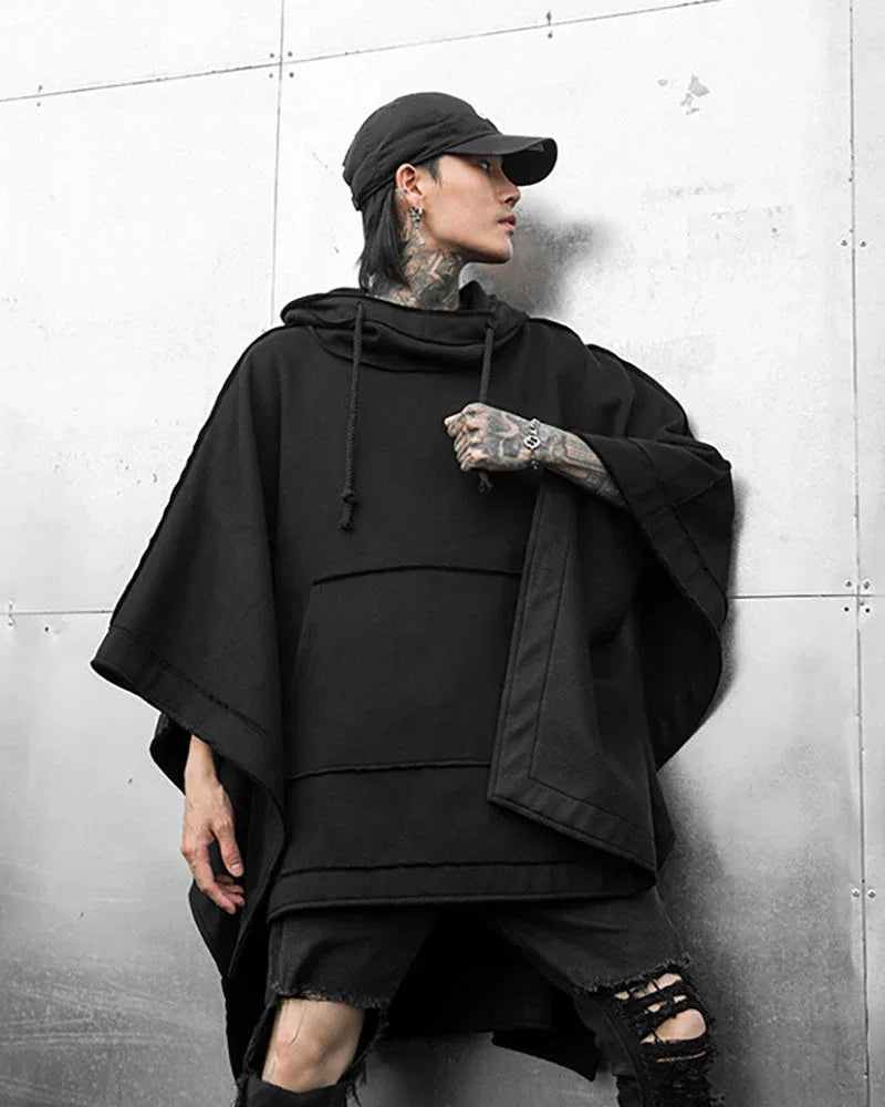 Chic Hooded Batwing Wrap -  batwing wrap - Chic Hooded Batwing Wrap for Trendy Looks