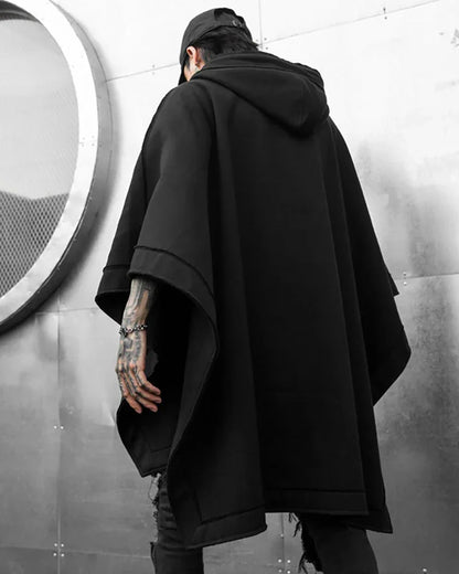 Chic Hooded Batwing Wrap -  futuristic cape - Chic Hooded Batwing Wrap for Trendy Looks