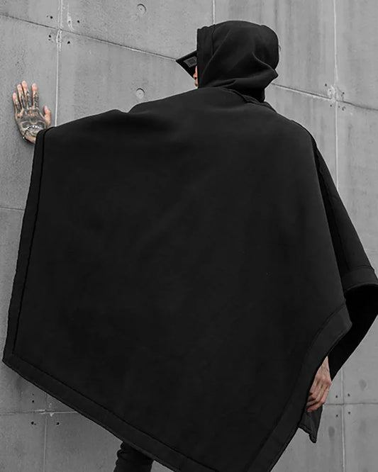 Chic Hooded Batwing Wrap - techwear fashion - Chic Hooded Batwing Wrap for Trendy Looks