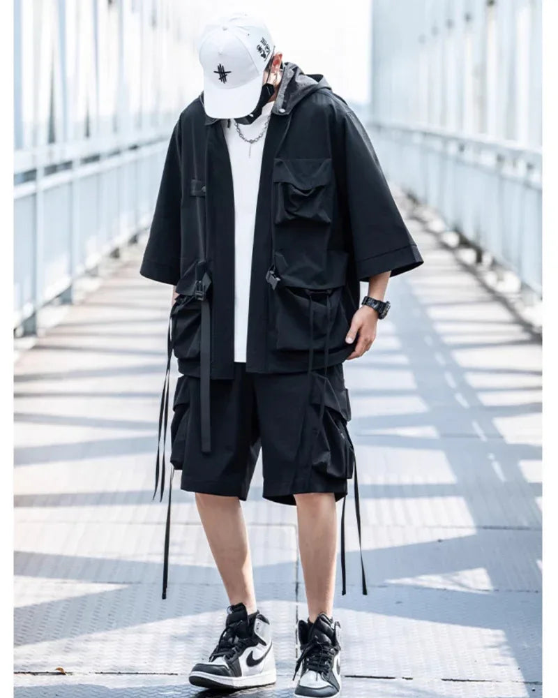 Chic Hooded Kimono Cover-up - hooded kimono - Chic Hooded Kimono Cover-up for Everyday Use