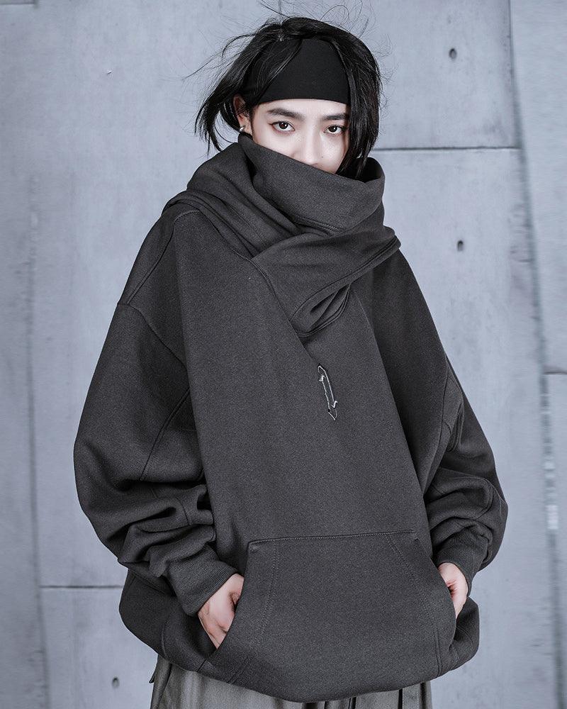 Chic Hoodie Scarf Combo - hoodie - Stylish Urban Techwear Hoodie and Scarf Combo