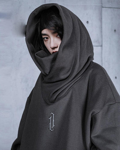 Chic Hoodie Scarf Combo -  streetwear - Stylish Urban Techwear Hoodie and Scarf Combo