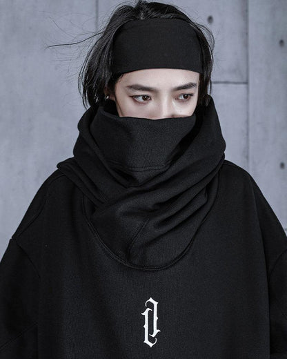 Chic Hoodie Scarf Combo -  techwear - Stylish Urban Techwear Hoodie and Scarf Combo