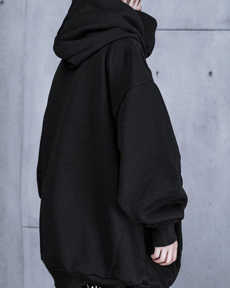 Chic Hoodie Scarf Combo - techwear-core - Stylish Urban Techwear Hoodie and Scarf Combo