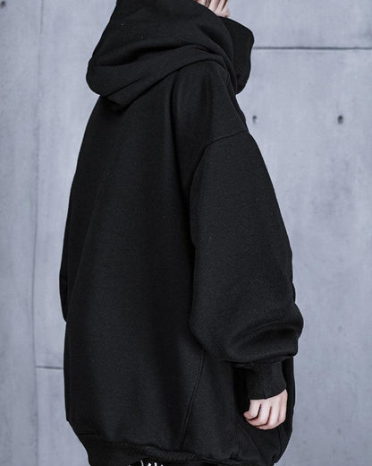Chic Hoodie Scarf Combo - techwear-core - Stylish Urban Techwear Hoodie and Scarf Combo