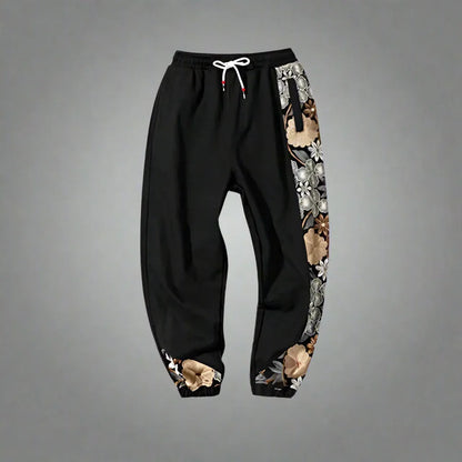 Chic Japanese Comfort Joggers -  hakama pants - Chic Japanese Comfort Joggers for Stylish Ease