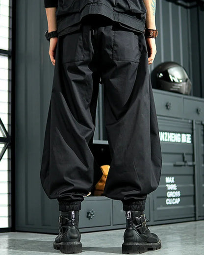 Chic Japanese Harem Trousers -  black trousers - Japanese Harem Trousers for Effortless Style