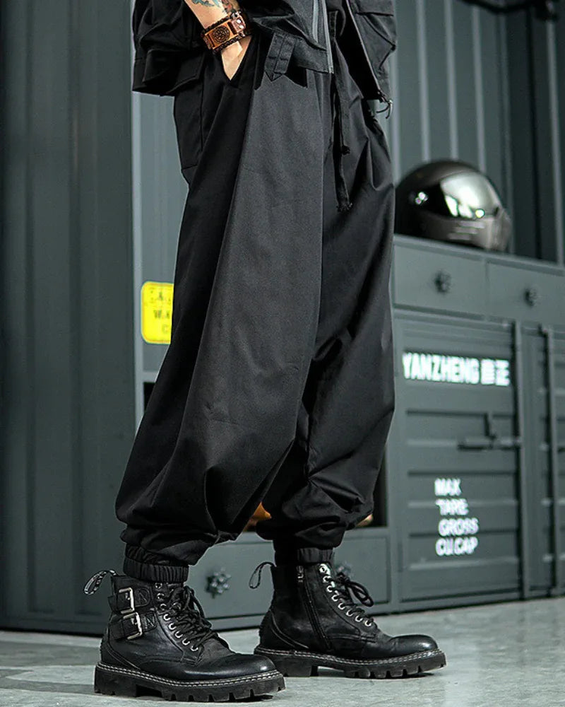 Chic Japanese Harem Trousers - techwear-core - Japanese Harem Trousers for Effortless Style