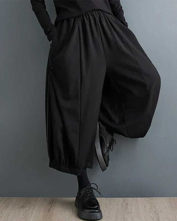Chic Japanese Wide Leg Pants -  comfortable women's pants - Chic Japanese Wide Leg Pants for Women