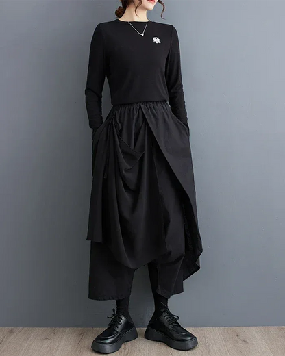 Chic Japanese Women's Pants -  loose fit - Elegant Japanese Women's Pants for Versatile Style
