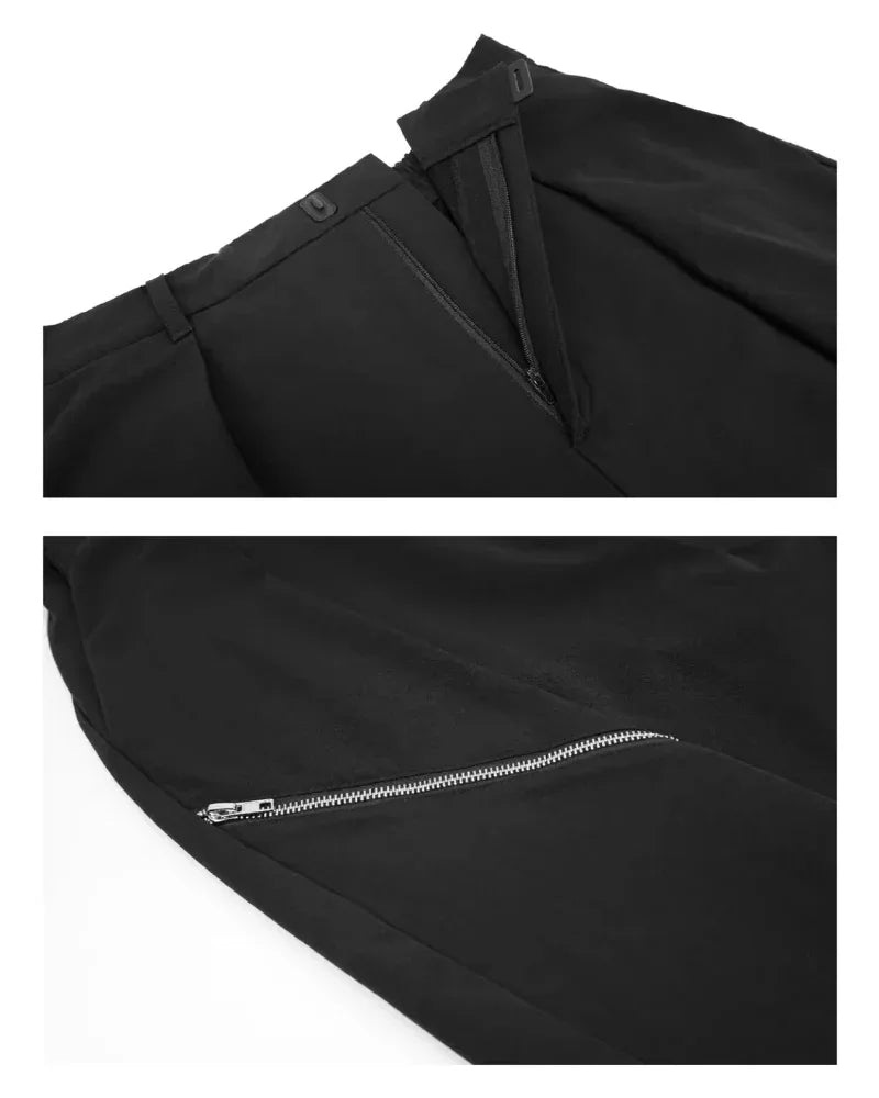 Chic Layered Hakama Trousers -  techwear pants - Chic Layered Hakama Trousers for Modern Style
