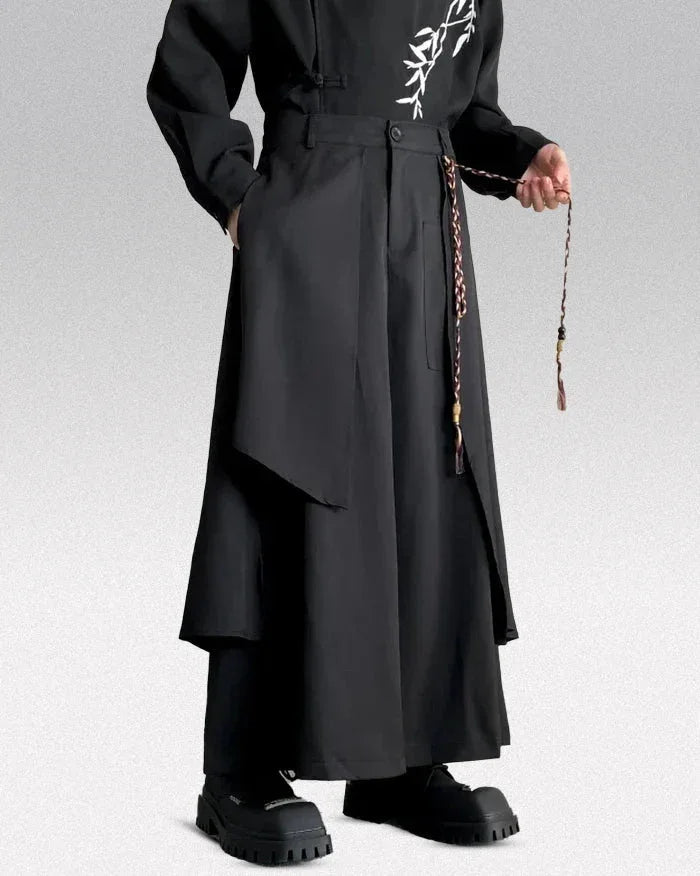 Chic Long Skirt Pants - elegant layered design - Stylish Long Skirt Pants for All Occasions